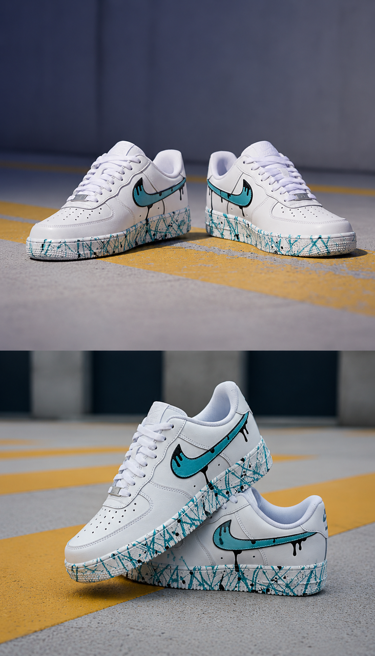 Mint Splash Custom Street Sneaker