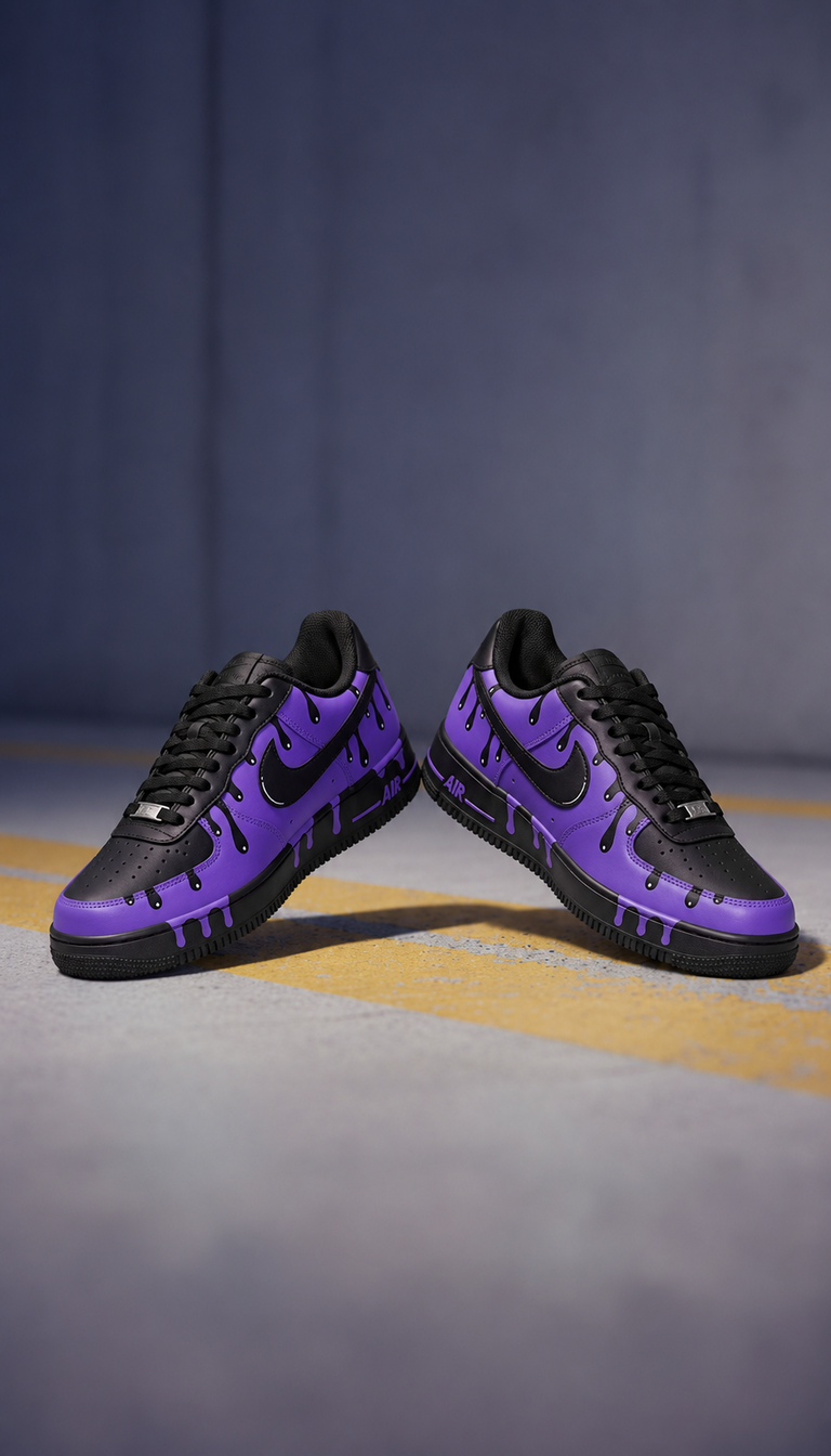 Midnight Drip Purple Custom Sneaker